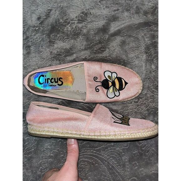 Sam Edelman Womens Size 6 Pink Sparkle Queen Bee Slip On Shoes - Picture 5 of 8